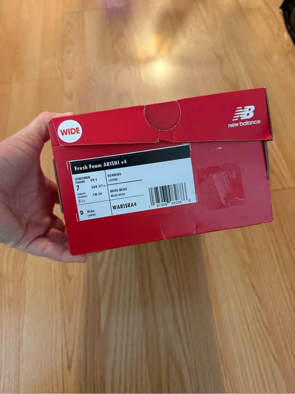 NIB New Balance Fresh Foam Arishi v4 Running Shoes Cream Womens 7